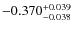 $\rm -0.370_{-0.038}^{+0.039}$