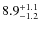 $\rm 8.9_{-1.2}^{+1.1}$