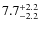 $\rm 7.7_{-2.2}^{+2.2}$