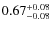 $\rm0.67_{-0.08}^{+0.08}$