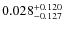 $\rm0.028_{-0.127}^{+0.120}$