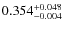 $\rm0.354_{-0.004}^{+0.048}$