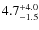 $\rm 4.7_{-1.5}^{+4.0}$