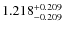 $\rm 1.218_{-0.209}^{+0.209}$