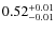 $\rm0.52_{-0.01}^{+0.01}$