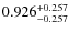 $\rm0.926_{-0.257}^{+0.257}$