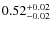 $\rm0.52_{-0.02}^{+0.02}$
