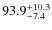$\rm 93.9_{-7.4}^{+10.3}$