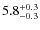 $\rm 5.8_{-0.3}^{+0.3}$