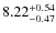 $\rm 8.22_{-0.47}^{+0.54}$