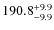 $\rm 190.8_{-9.9}^{+9.9}$