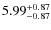 $\rm 5.99_{-0.87}^{+0.87}$