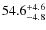 $\rm 54.6_{-4.8}^{+4.6}$