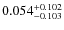 $\rm0.054_{-0.103}^{+0.102}$