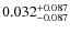 $\rm0.032_{-0.087}^{+0.087}$