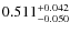 $\rm0.511_{-0.050}^{+0.042}$