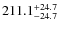 $\rm 211.1_{-24.7}^{+24.7}$