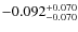 $\rm -0.092_{-0.070}^{+0.070}$