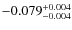 $\rm -0.079_{-0.004}^{+0.004}$