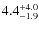 $\rm 4.4_{-1.9}^{+4.0}$