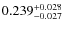 $\rm0.239_{-0.027}^{+0.028}$
