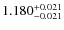 $\rm 1.180_{-0.021}^{+0.021}$