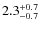 $\rm 2.3_{-0.7}^{+0.7}$