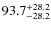 $\rm 93.7_{-28.2}^{+28.2}$