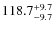$\rm 118.7_{-9.7}^{+9.7}$
