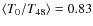 $\langle T_{0}/T_{48} \rangle =
0.83$