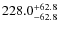 $\rm 228.0_{-62.8}^{+62.8}$