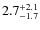 $\rm 2.7_{-1.7}^{+2.1}$