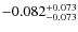 $\rm -0.082_{-0.073}^{+0.073}$