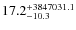 $\rm 17.2_{-10.3}^{+3847031.1}$