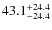 $\rm 43.1_{-24.4}^{+24.4}$