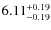 $\rm 6.11_{-0.19}^{+0.19}$