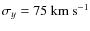 $\sigma_{y}=75~\rm{km~s}^{-1}$