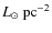 $L_{\odot}~\rm {pc}^{-2}$