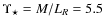 $\Upsilon_{\star}=M/L_R=5.5$