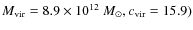 $M_{\rm vir}=8.9\times10^{12}~M_\odot, c_{\rm vir}=15.9)$