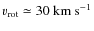 $\varv_{{\rm rot}}\simeq30~\rm {km~s}^{-1}$