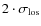 $ 2\cdot \sigma _{{\rm los}}$