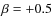 $\beta =+0.5$