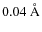 $0.04~\rm {\AA}$