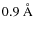 $0.9~\rm {\AA}$