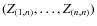 $(Z_{(1,n)},\ldots,Z_{(n,n)})$
