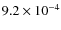 $9.2\times 10^{-4}$
