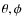 $\theta, \phi$