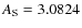 $A_{\rm S} = 3.0824$