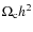 $\Omega_{\rm c}h^2$